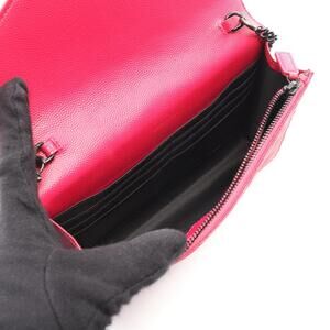 Saint Laurent Monogram Leather Yves Envelope Pink  Shoulder Bag
